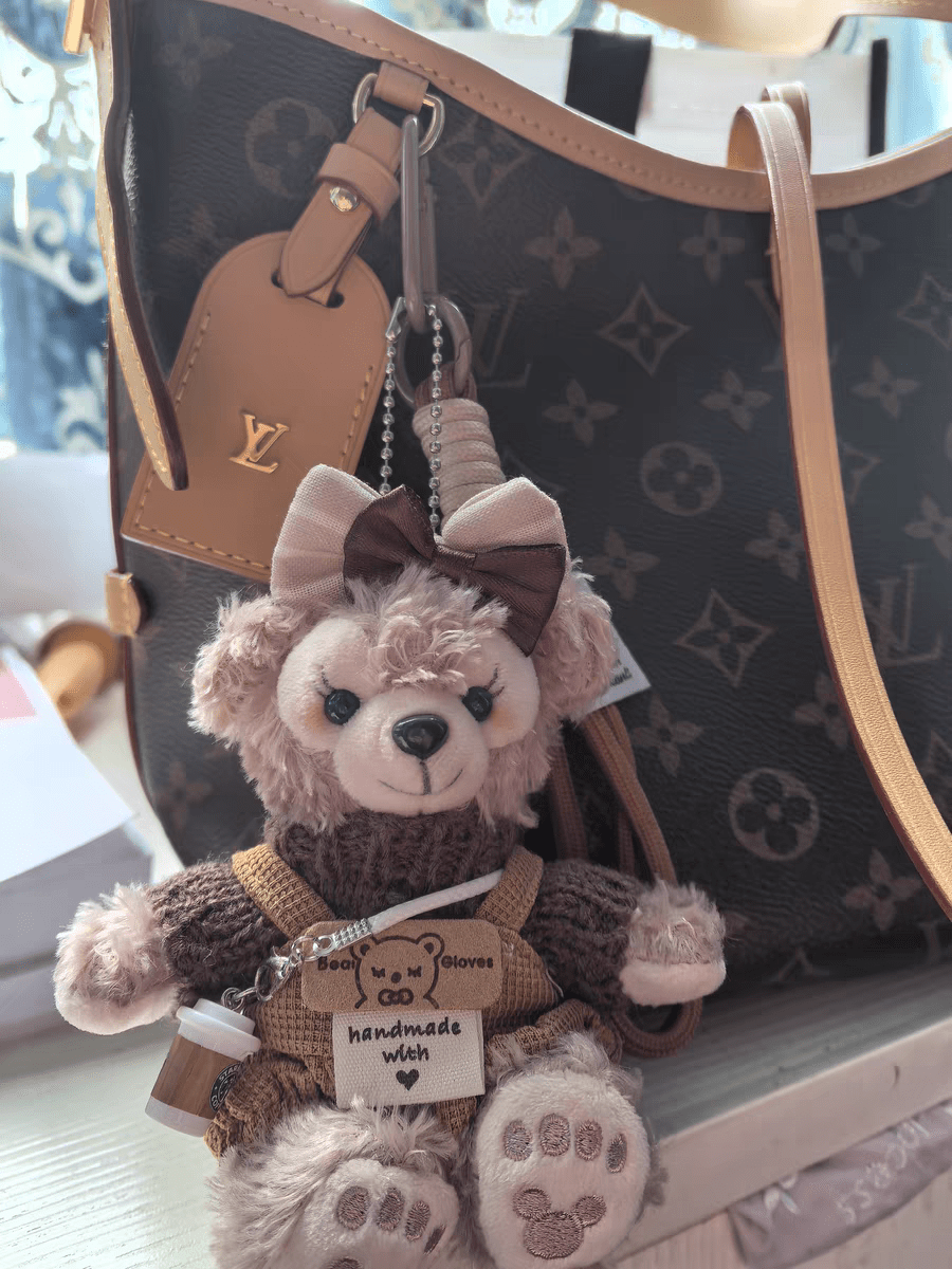 Sherry May Plush Teddy Bear Bag Charm Keychain - Serene