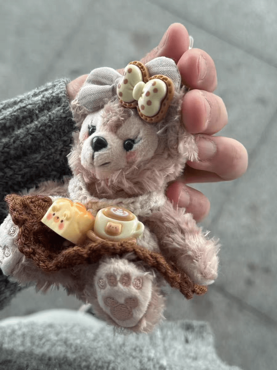 Sherry May Plush Teddy Bear Bag Charm Keychain - Serene